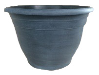 15” x 10.25” Royal Planter Black White Wash - 30 per case - Decorative Planters